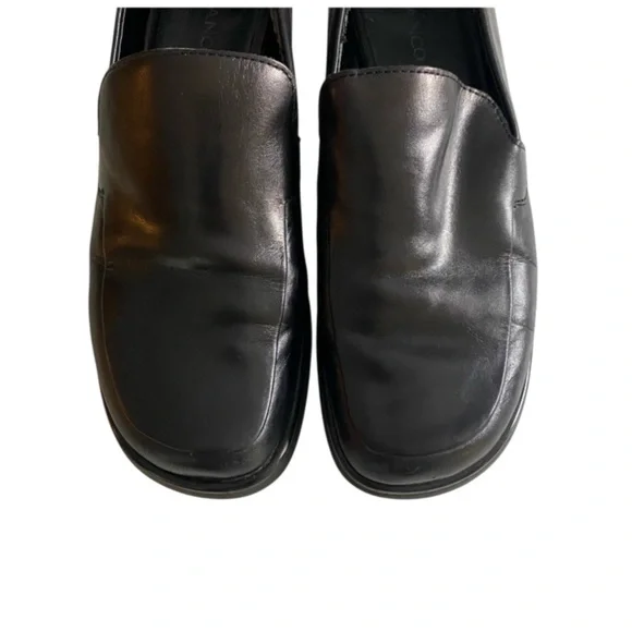 Franco Sarto L-Bocca Loafer Leather Slip-On Black Women's Size 7.5 Goth Grunge - Picture 4 of 12